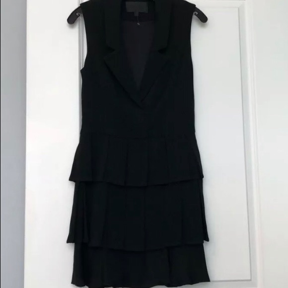 NWOT! BLACK TIE WORTHY SPECIAL!!! Cushnie Pleated Stretch Cady Mini Dress 6 - Picture 7 of 8